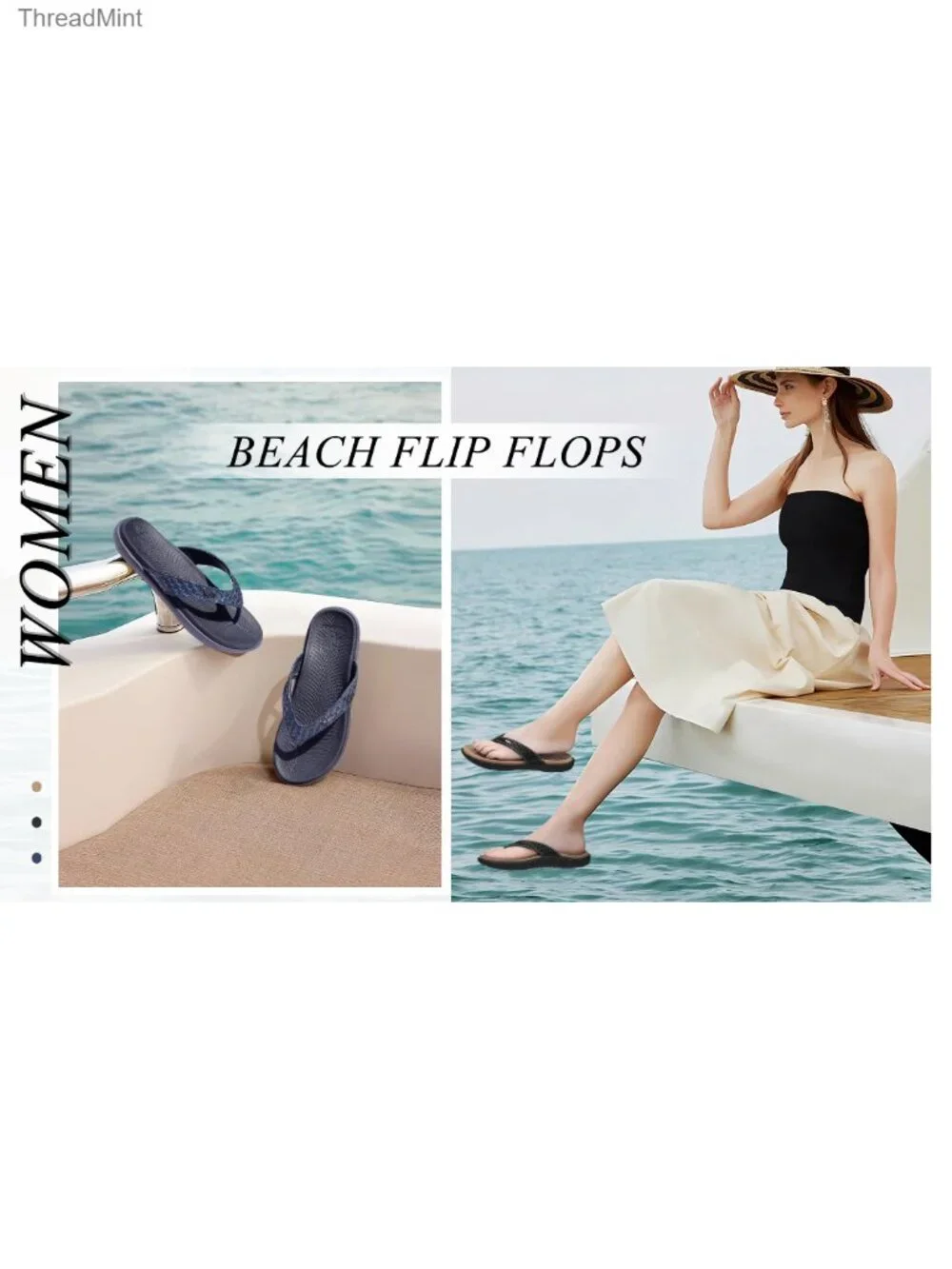Womens Flip Flops Arch Support Yoga Mat Cushioned Thong Sandals